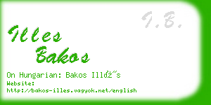 illes bakos business card